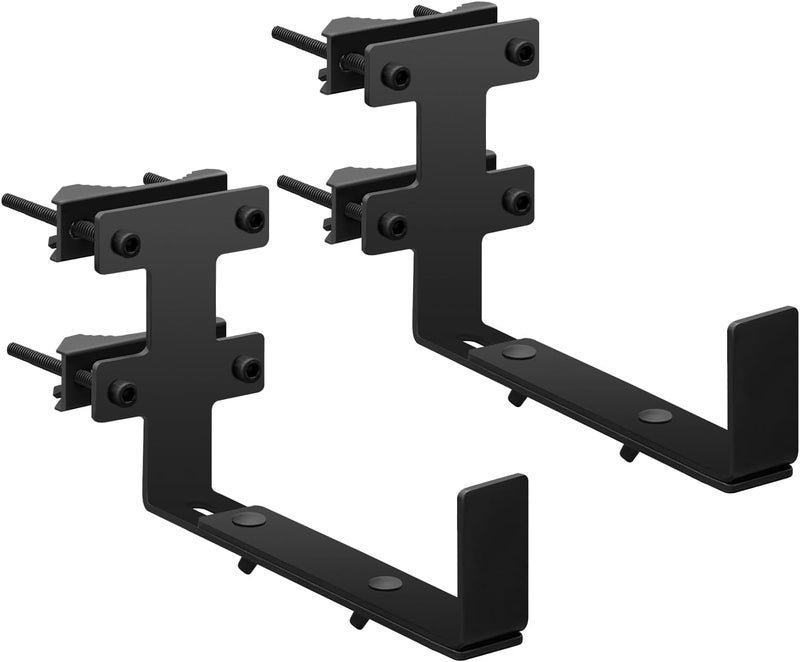 BSWAN Planter Box Bracket, Flower Box Holder Circular and Square Railings Brackets,Adjustable Deck Railing Planter Box Holder for Patio Garden Fence Pergola Balcony (2 Pieces) - Image 1